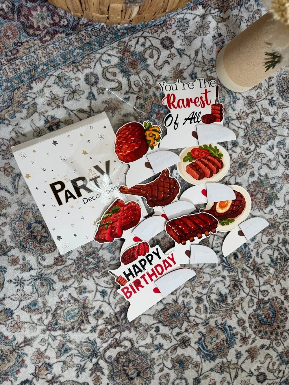 New BBQ Birthday Party Decorations BBQ honeycomb party decorations 8 Piece